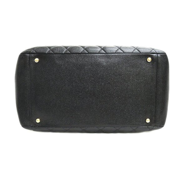 MINT! CHANEL BLACK CAVIAR SKIN TOTE BAG w/ CARD! - Picture 5 of 13